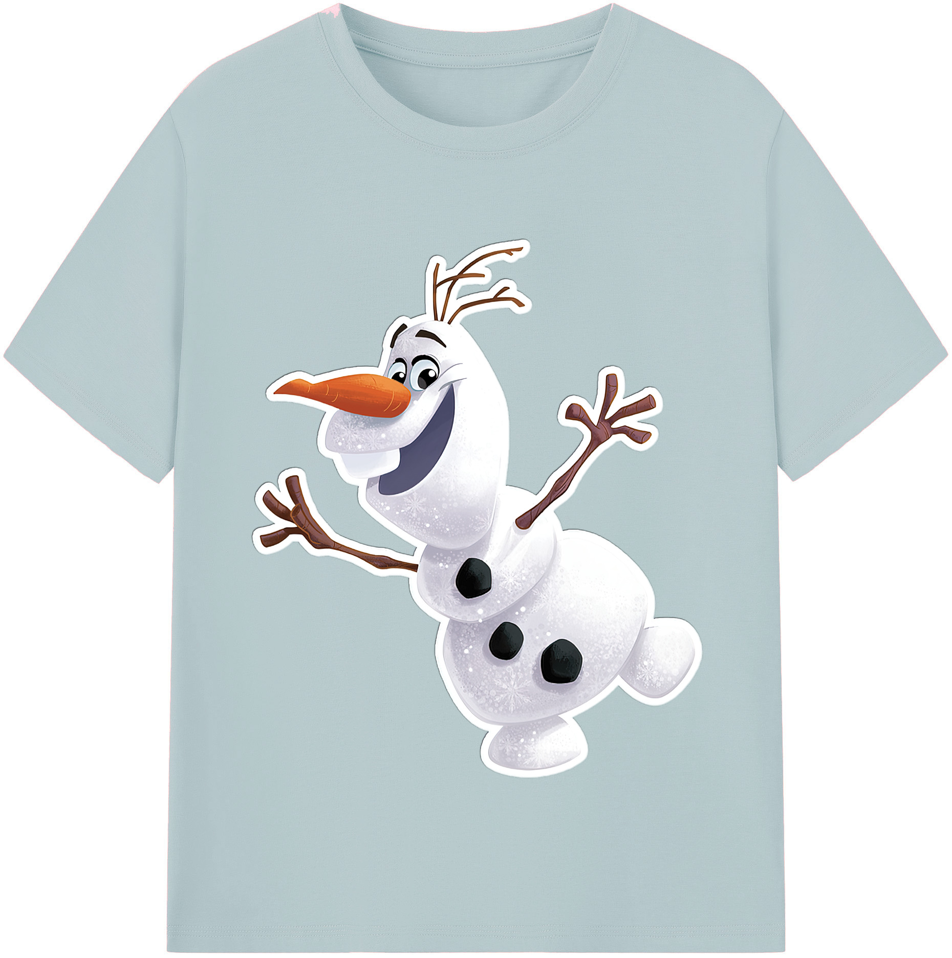 （画像用） アナと雪の女王 アンナ エルサ Frozen Anna Elsa 綿100％半袖Tシャツ（フロントプリント）